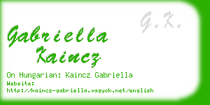 gabriella kaincz business card